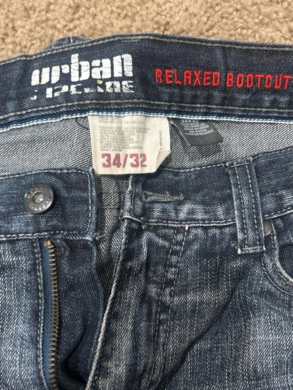 urban pipeline Men's Faded Indigo Relaxed Jeans